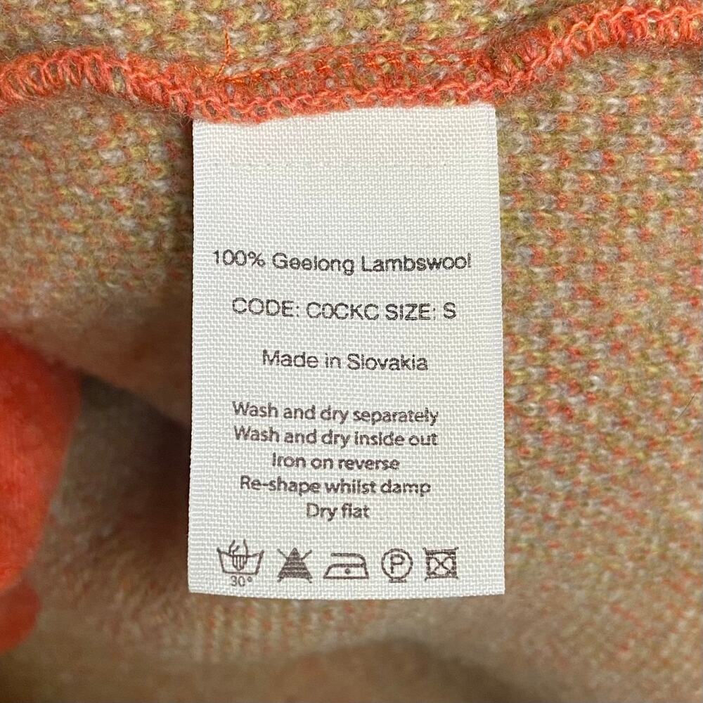 Toast Pastel Plaid 100% Geelong Wool Cardigan Coat - Picture 4 of 5